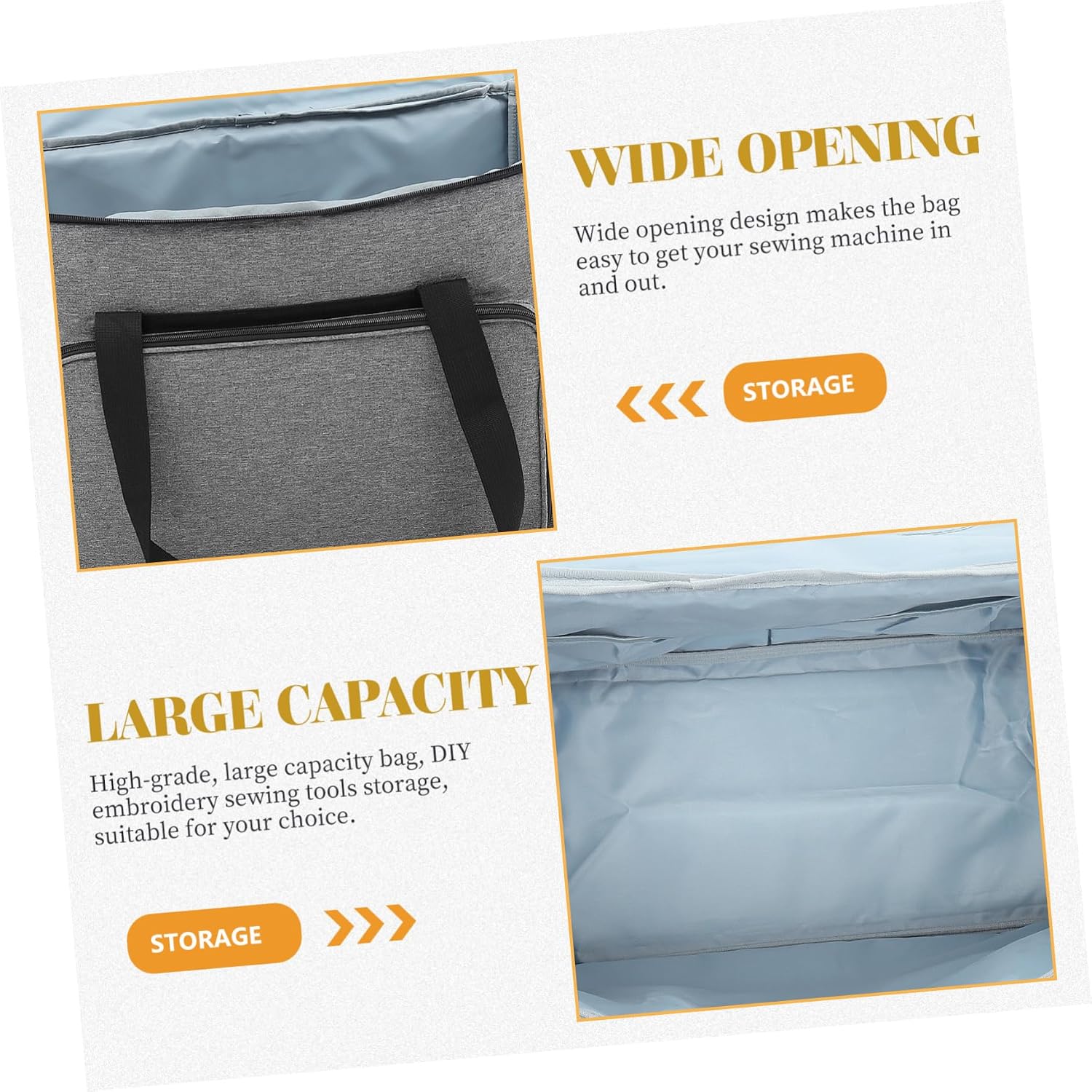 Compact Water-resistant Sewing Machine Case Portable Oxford Storage Bag for Small Sewing Machines Ergonomic Design for Travel and Outdoor Use