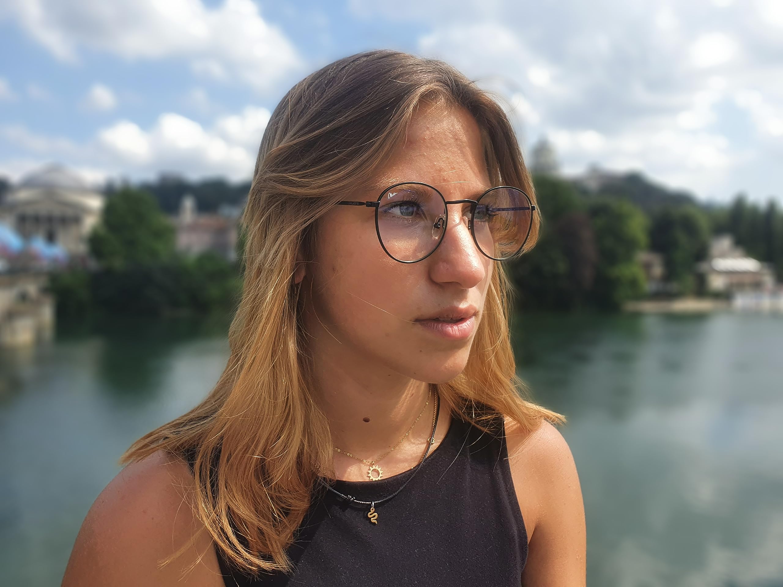 Eco Metal Reciclado - Gafas de filtro antiluz azul de descanso ajustables - Hombre y mujer - Talla única