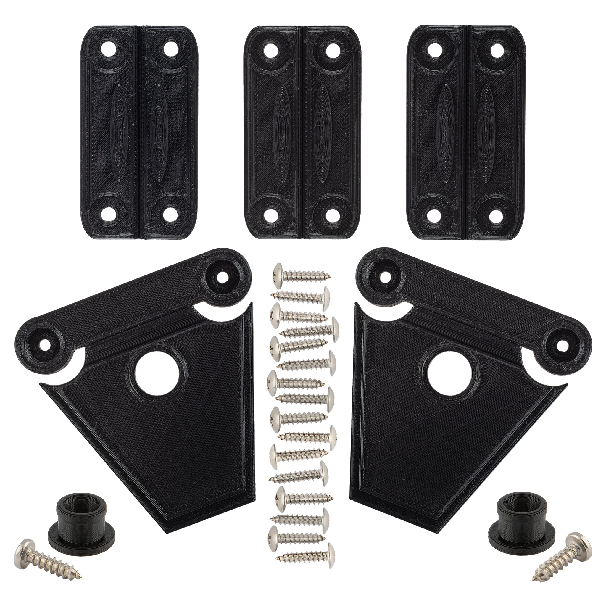 NeverBreak Parts - Igloo Cooler Replacement Parts - Large Black Kit (3 Hinges, 2 latches with Posts and Screws) | High Strength Igloo Cooler Hinges Replacement with Latches | Ice Chest Repair Kit