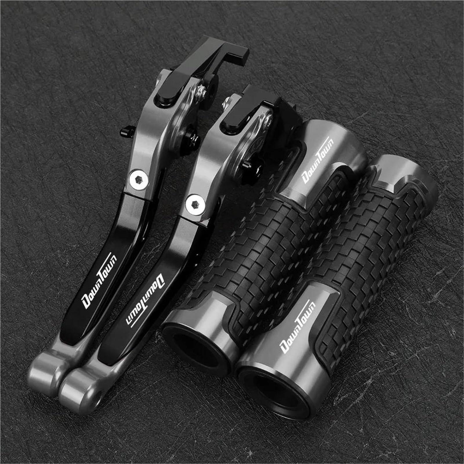 GQUIKGW Replace Pivot Clutch Levers Control Handles Motorcycle Parts Brake Lever Adjustable for KYMCO Downtown 125i 200i 300i 350i(Black1)