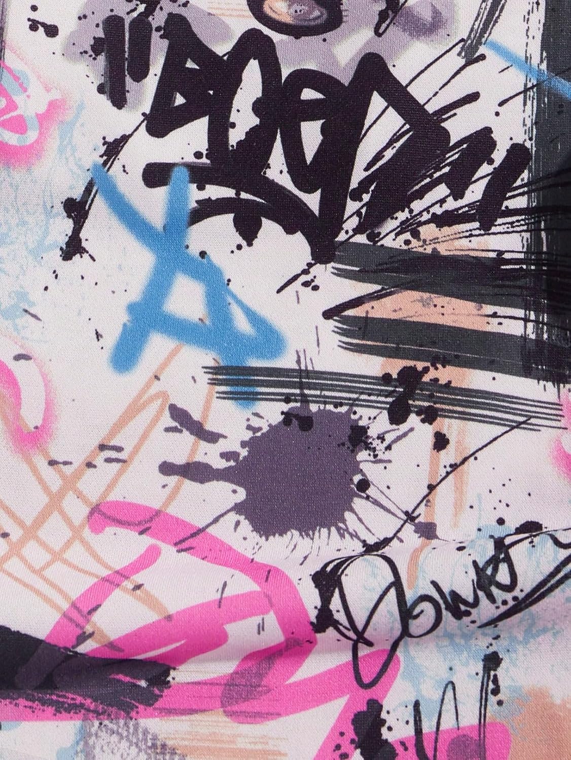 WDIRARA Men's Floral Letter Graphic Print Drawstring Waist Tie Front Sweatpants - Image 5