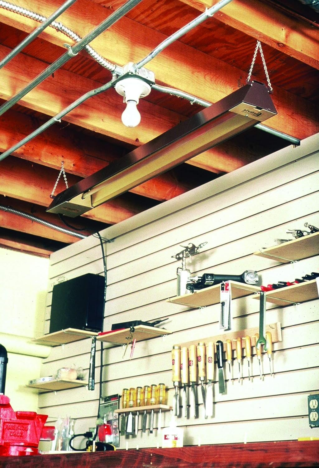 Fostoria TPI Corporation, OCH-46-120V-CE, OCH Quartz Tube Electric Indoor/Outdoor Infrared Heater, 48in lg., Steel, 120 Volts, 1500-Watts, Includes Cord and Plug, Powder Coated Brown,46" x 6" x 6.5"