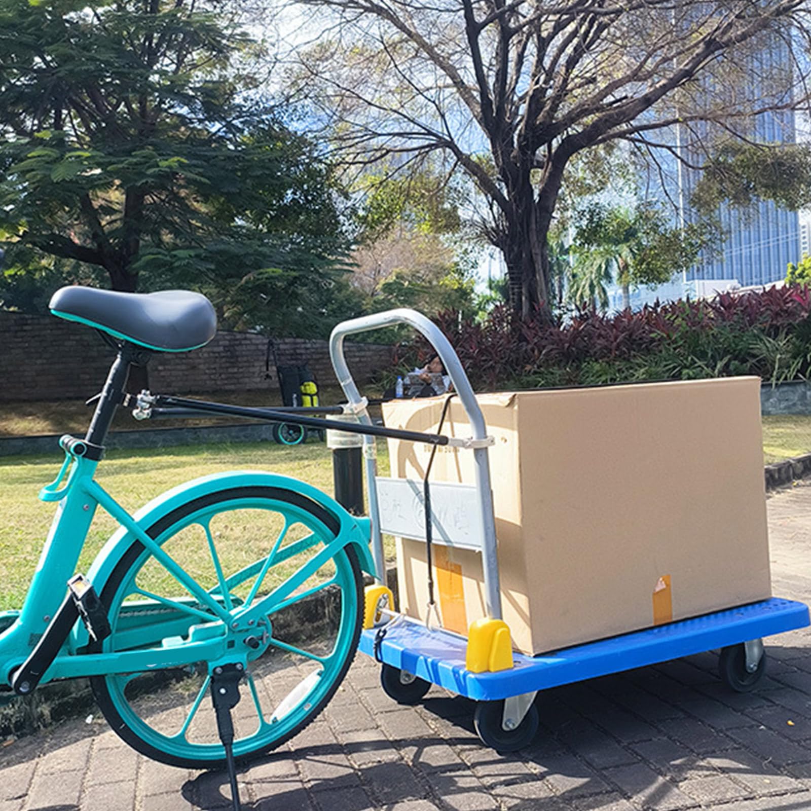 Varilla de remolque de bicicleta de aleación de alta resistencia, resistente a la familia, conector de remolque para camping, viajes