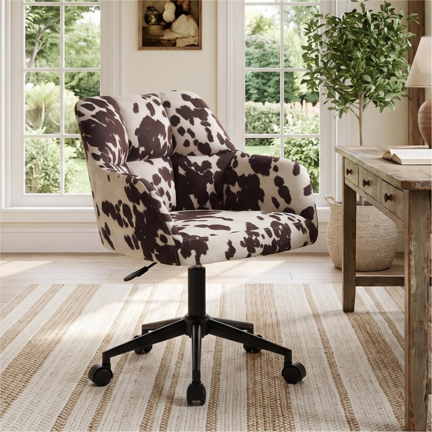 VESCASA Cow Print Desk Chair
