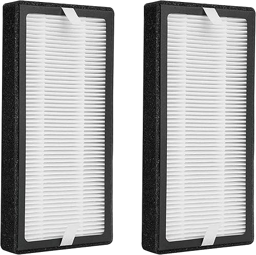Paquete de 2 filtros de repuesto AP-DT10FL True Hepa compatibles con los modelos de purificador de aire de escritorio TotalClean AP-DT10BK y