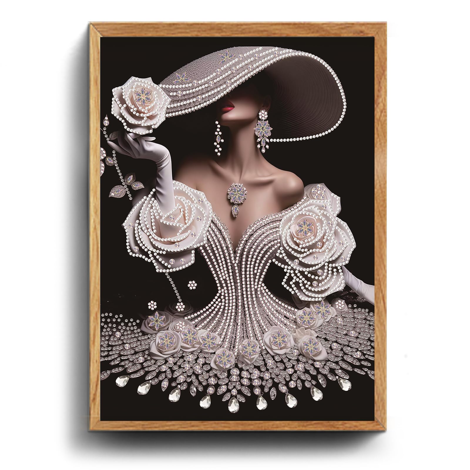Beauty Special Shaped 5D DIY Partial Drill Diamond Painting Kits 11.81x15.75Inch Diamonds Dots Gem Art Kits Diamonds Paintings Gem Art for Adults DIY Gift Home Decor