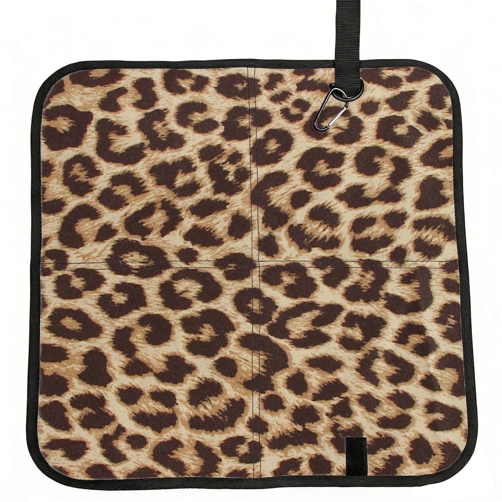 ERCgad Leopard Pattern Print Foldable Seat Cushion Portable Chair Pad Lightweight Travel Outdoor Office Home