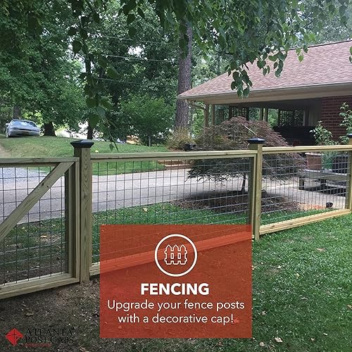 Miniatura 4 de Tapa de poste de 4 x 4 (3.5 pulgadas) (caja de 12) | Tapa de poste superior plana blanca para cercas, cubiertas y buzones de correo al aire libre