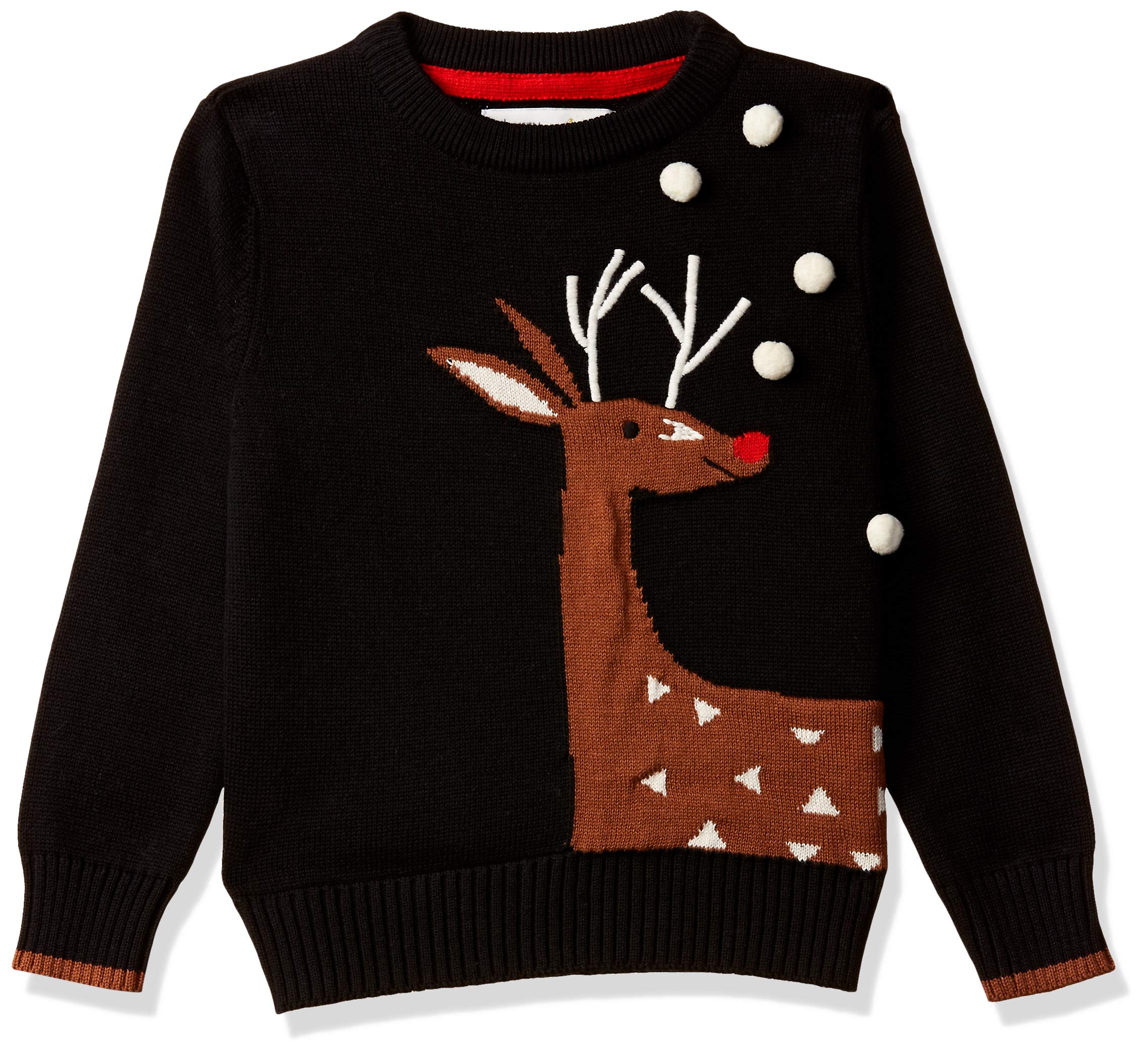 Cherry Crumble California Boy's Cotton Sweater (WS-SWTR-4217_Black_10 Years-11 Years)