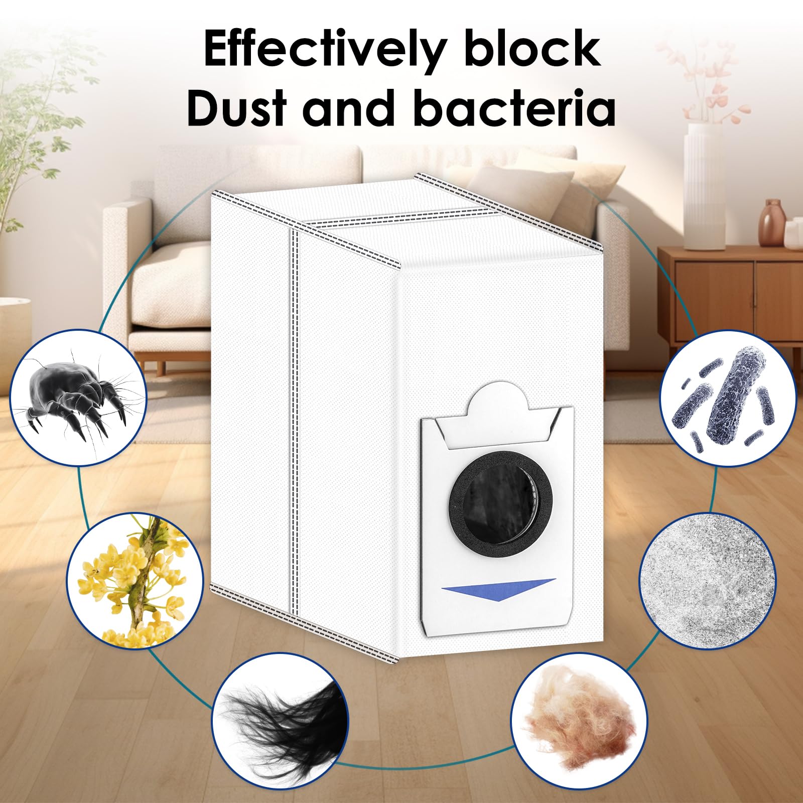 (15 Pack) T30S Combo Replacement Dust Bags for ECOVACS DEEBOT T30S Combo/ X2 Combo Robot Vacuum - Image 2