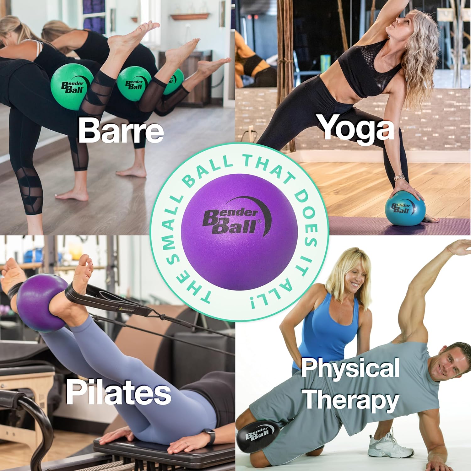 Official Club Kit (Set of 25, Purple), Original Soft 9 Inch Pilates Ball, Small Exercise Ball for Barre, Yoga, Stability, Abs Core, Physical Therapy - Mesh Bag, Instructions, Videos