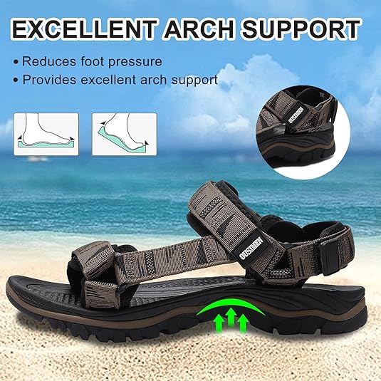 SYKT Sandalen voor heren, trekkingsandalen, wandelsandalen, outdoorschoenen, vrijetijdsschoenen, strandsandalen, sportsandalen, zwart blauw, 41 EU SYKT Sandalen voor heren, trekkingsandalen, wandelsandalen, outdoorschoenen, vrijetijdsschoenen, strandsandalen, sportsandalen, zwart blauw, 41 EU