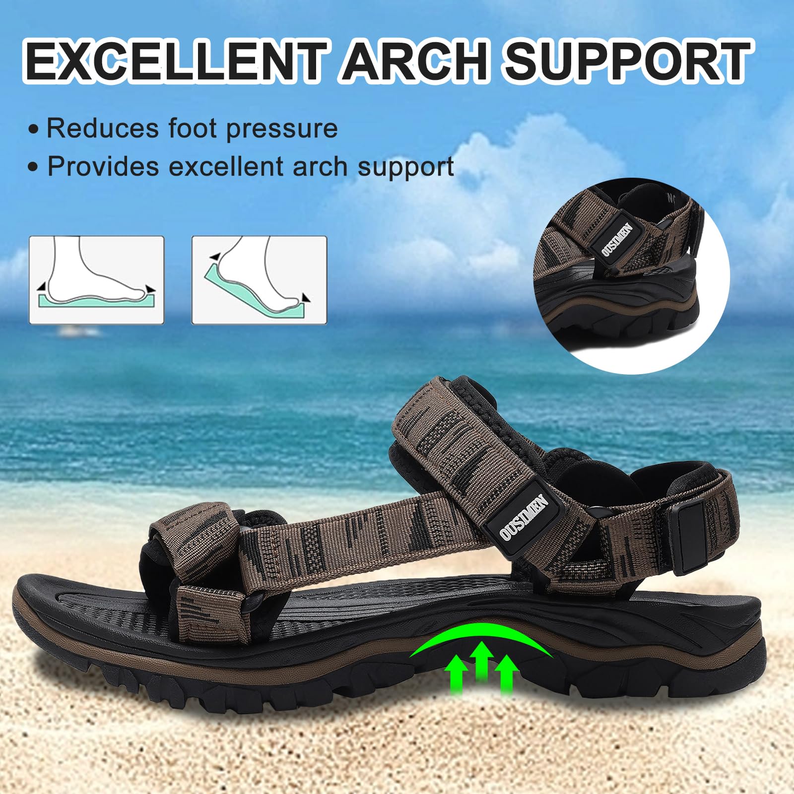 SYKT Sandalen Heren Trekking Wandel Sport Strand