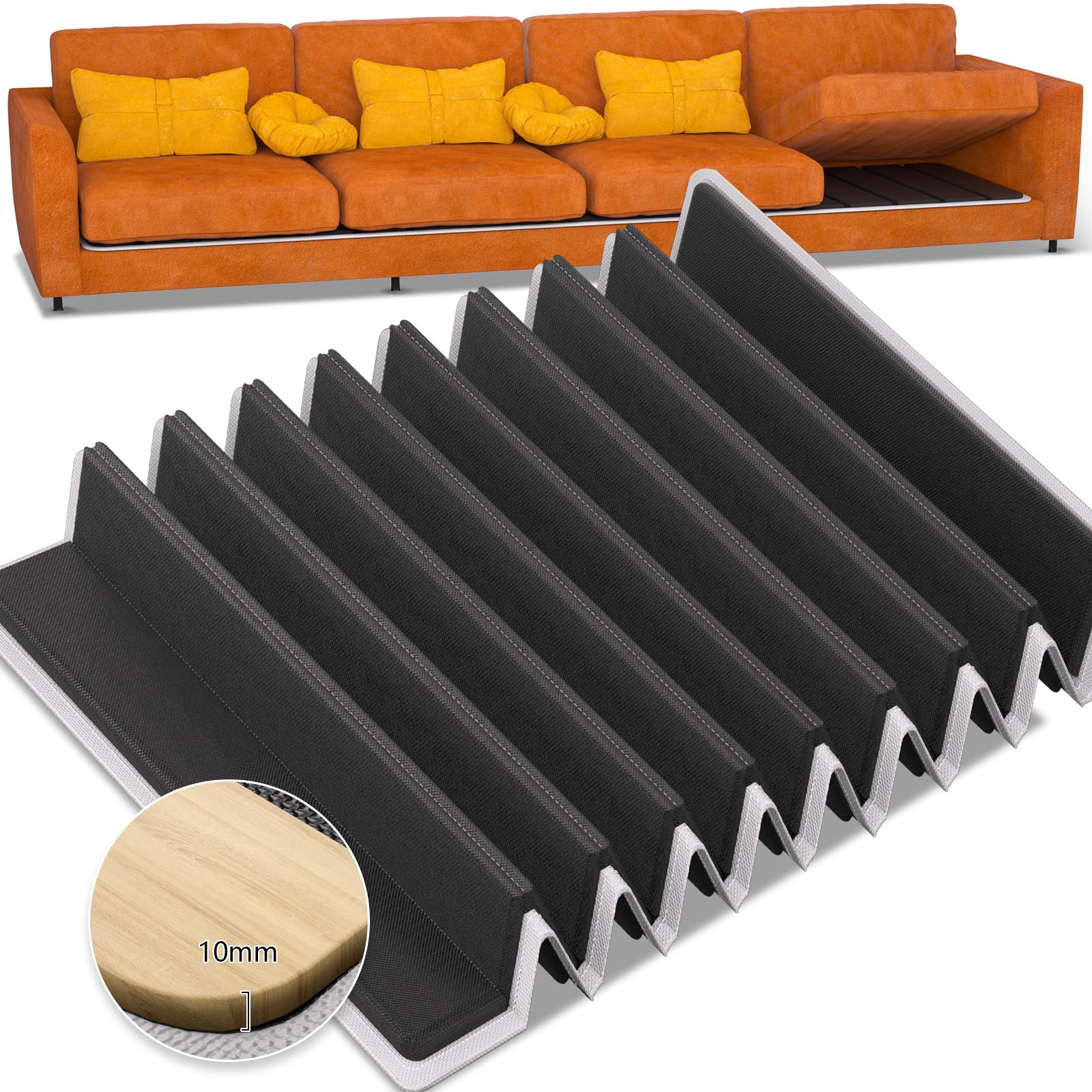 Wooden Sofa Support Boards for Sagging Seat - (60x205CM) Extra Large Couch Cushion Support for 3 Seater, Sofa Rejuvenator Boards with Oxforde Surface & Extra Safe Round Corner Treatment.-image-5
