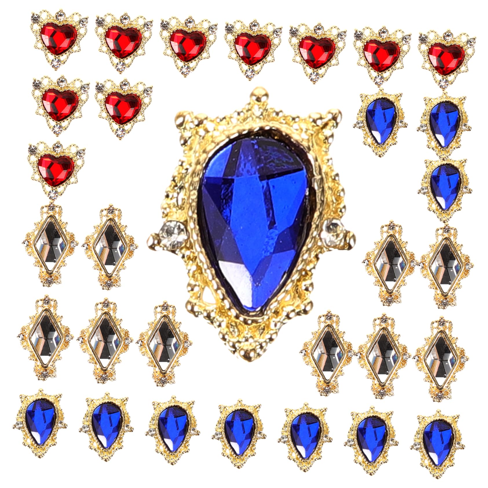 Healvian 120pezzi Rhinestones Colorati Per Unghie Decorazioni Per Nail Art Ciondoli Eleganti Per Manicure Perfetti Per Occasioni Festive e Uso Professionale