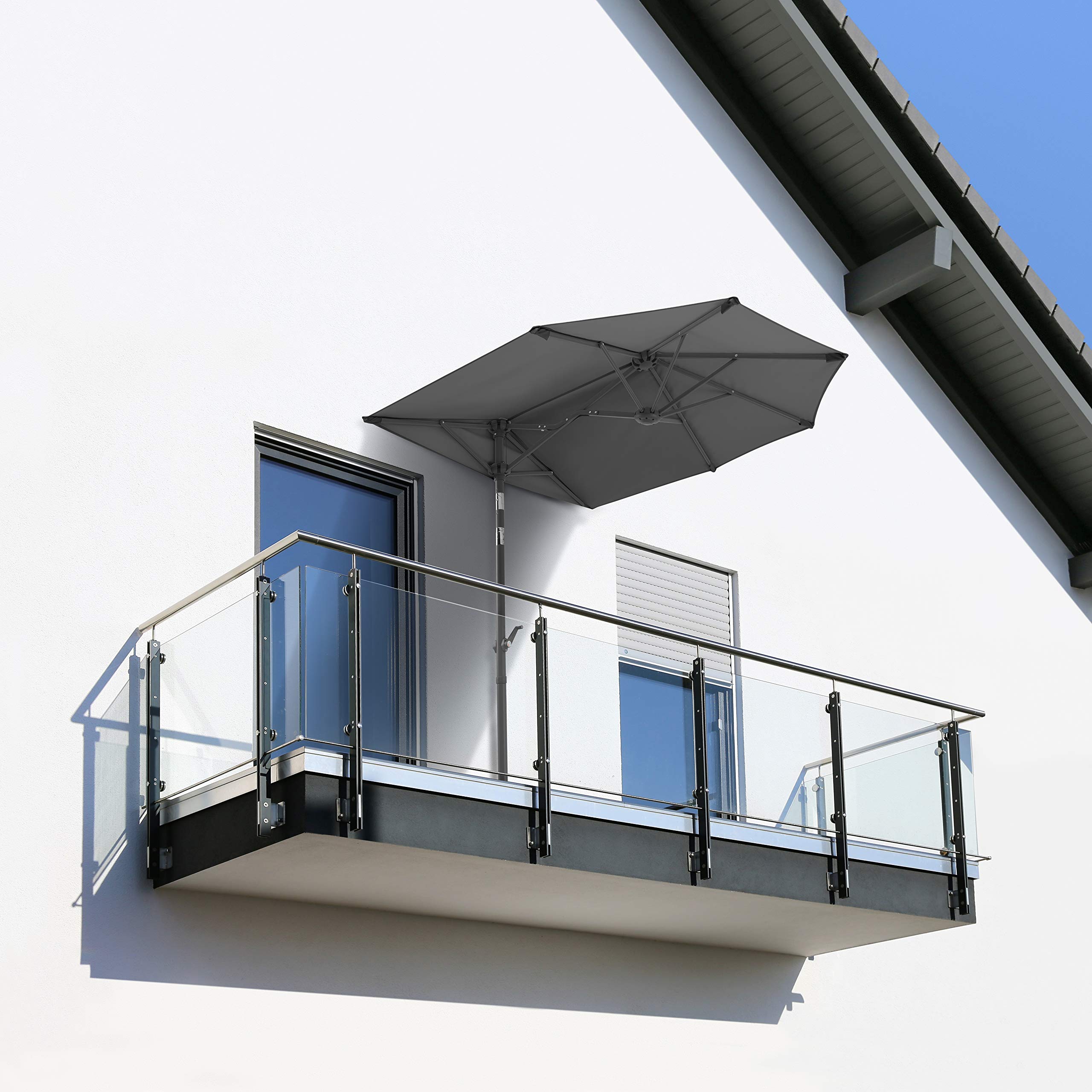 Schneider Salerno mezza parasol przeciwsłoneczny, 150 x 150 cm, prostokątny, stelaż ze stali, obicie poliester, 6 kg