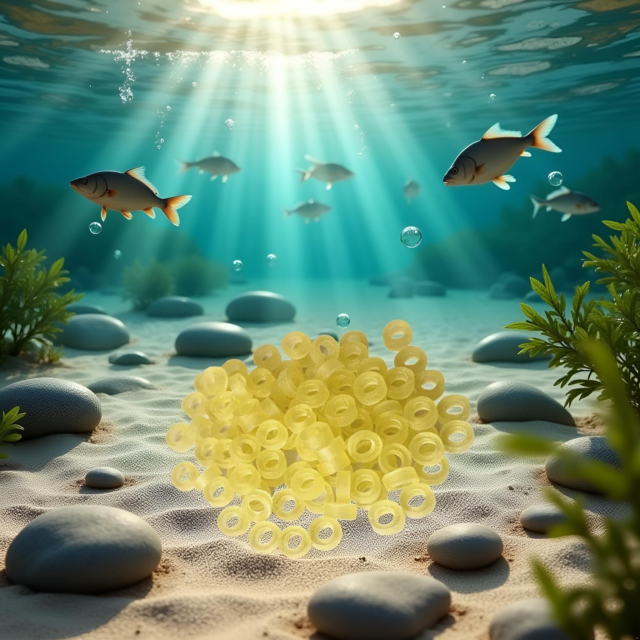 200-Micro Pellet Bait Bands Match Coarse Fishing Terminal Tackle Rubber