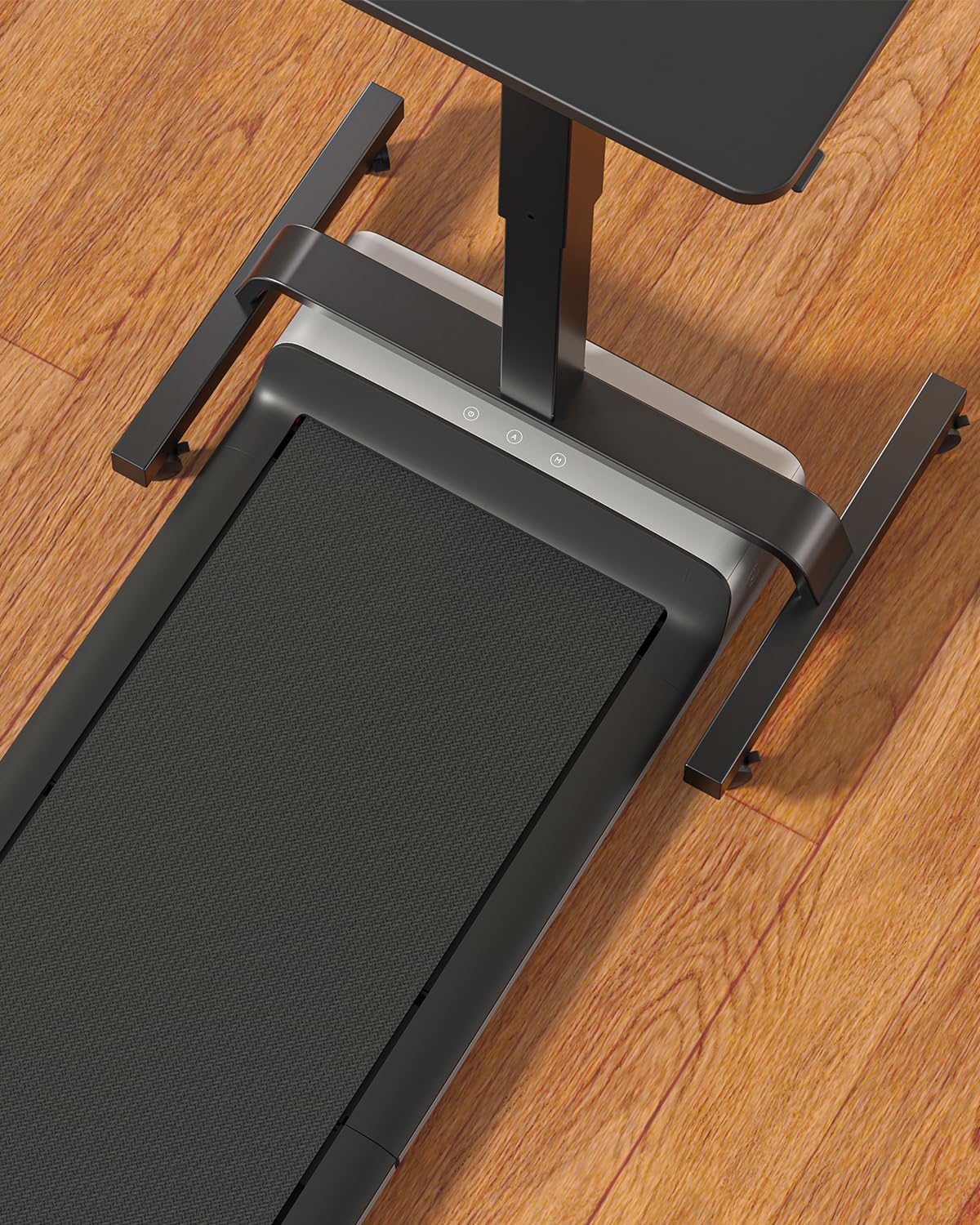 WALKINGDESK Tavolino regolabile in altezza con 4 ruote, Scrivania mobile 60 x 40 cm, Pneumatica tavolo da Letto per computer, divano, letto, Nero