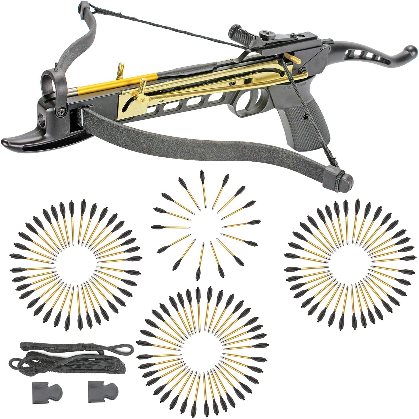 Cross Bows For Adults CROSSBOW PISTOL WITH BOLT RACK SELF-COCKING 80