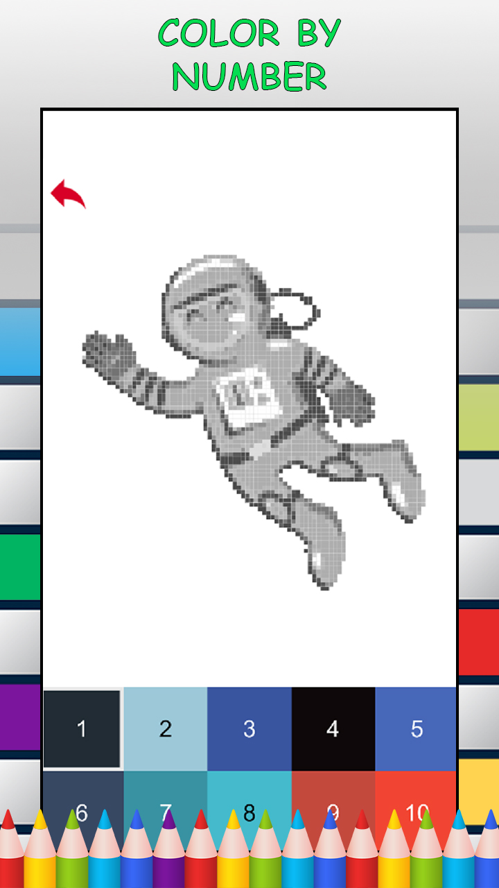 Astronauts Color by Number - Pixel Art Game-Aplicación en Amazon Appstore