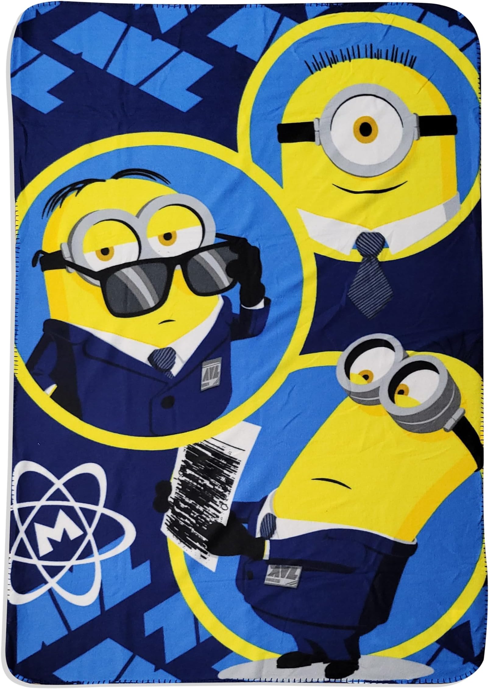 Girls Cozy Fleece Throw Blanket with Extra Soft Fun Design (Minion 2)