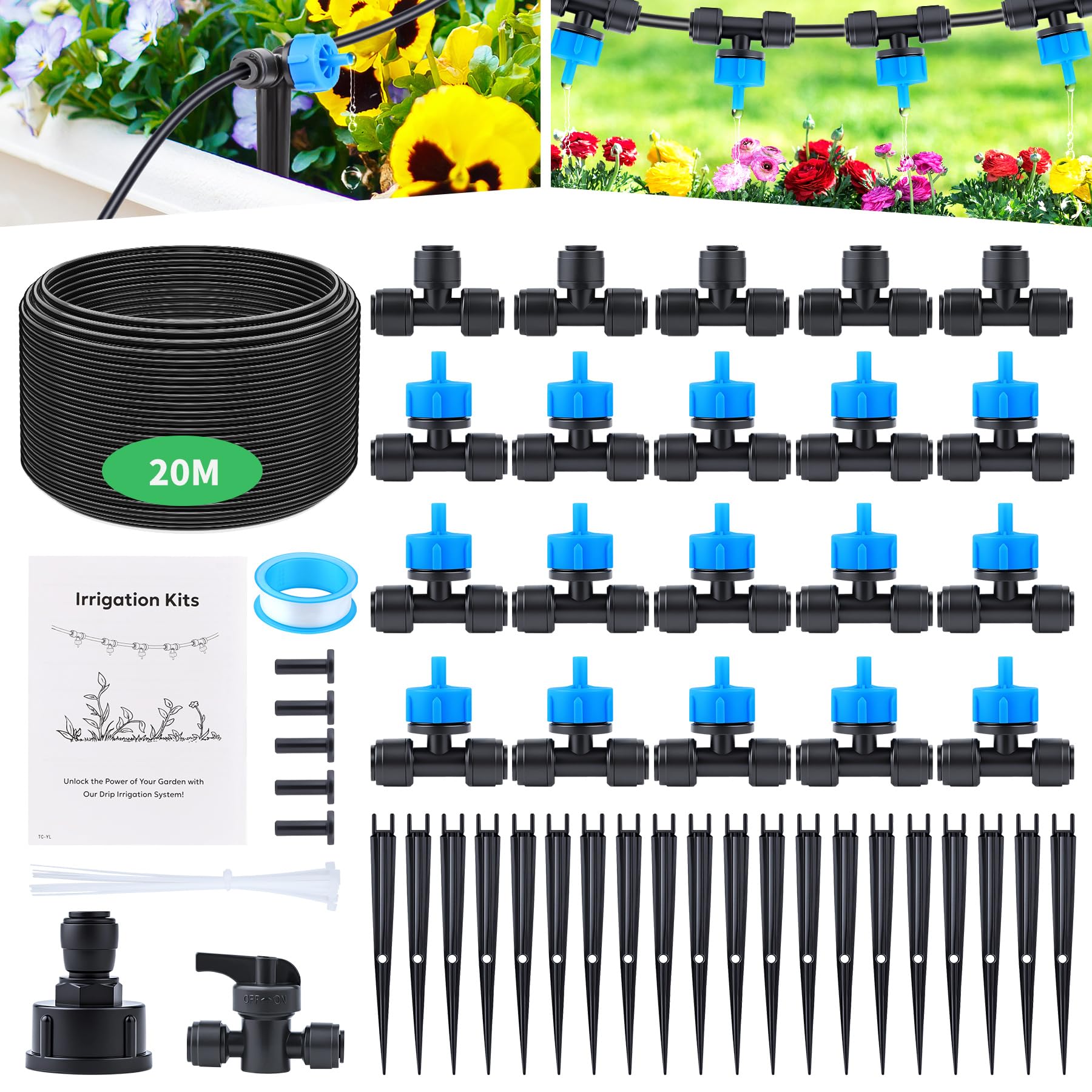 Vierhoekige sproeier voor de tuin, oscillatiesproeier, gazonirrigatie