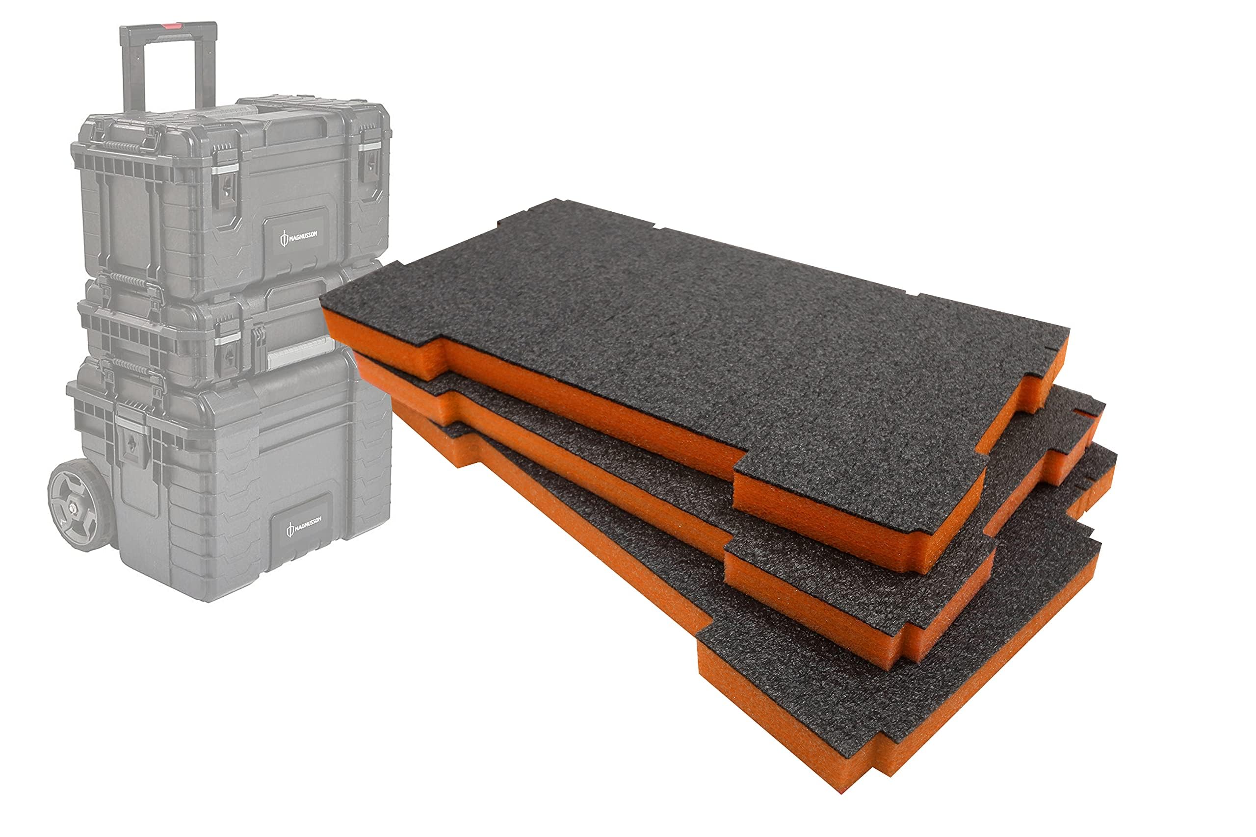 Shadow Foam Ridgid Pro System Tool Organiser (Version 1) Foam Inserts (Orange 30mm) from B&Q