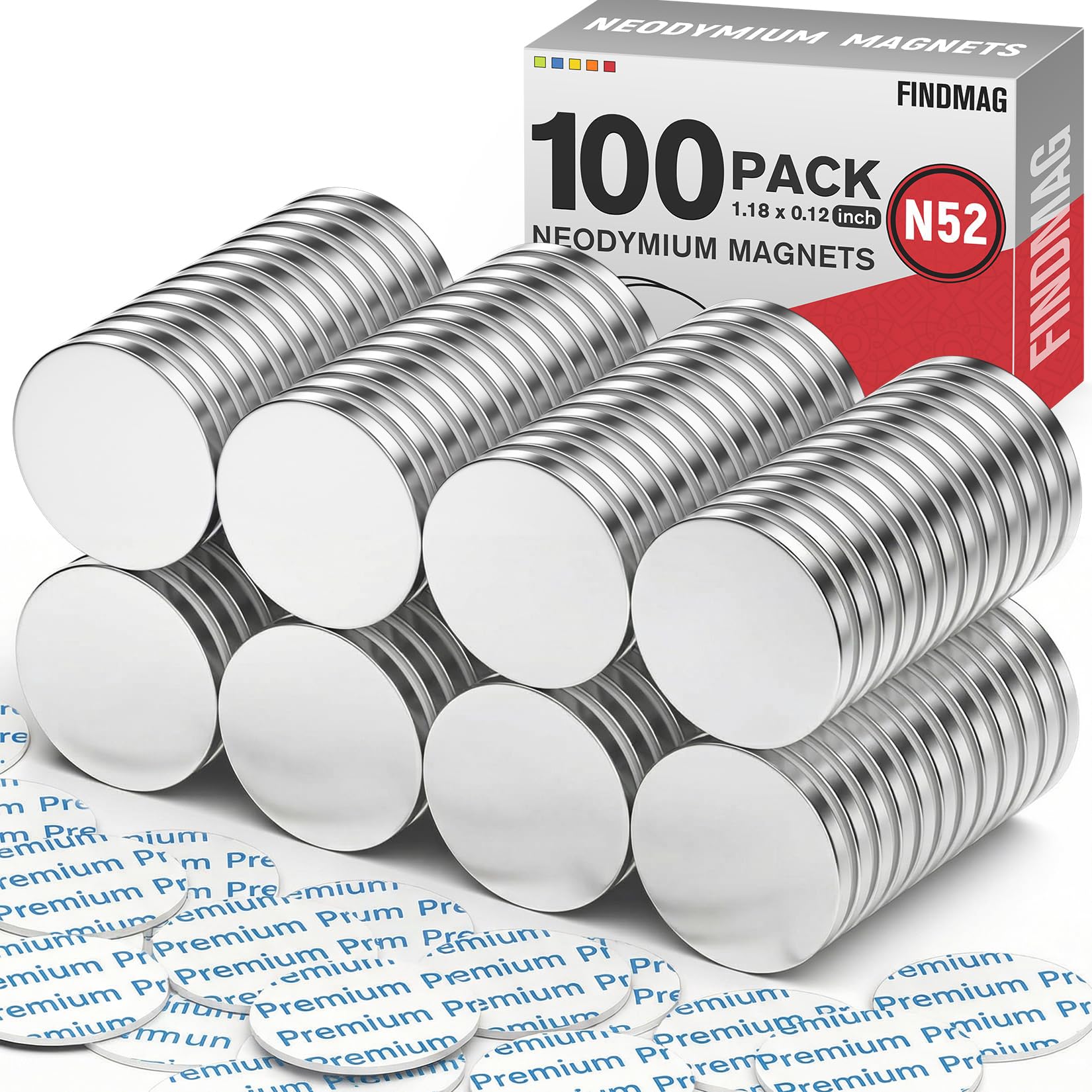FINDMAG 20 Pack Magnets, Strong Neodymium Disc Magnets, 1.18'' D x 1/8'' H — Amazon image 16