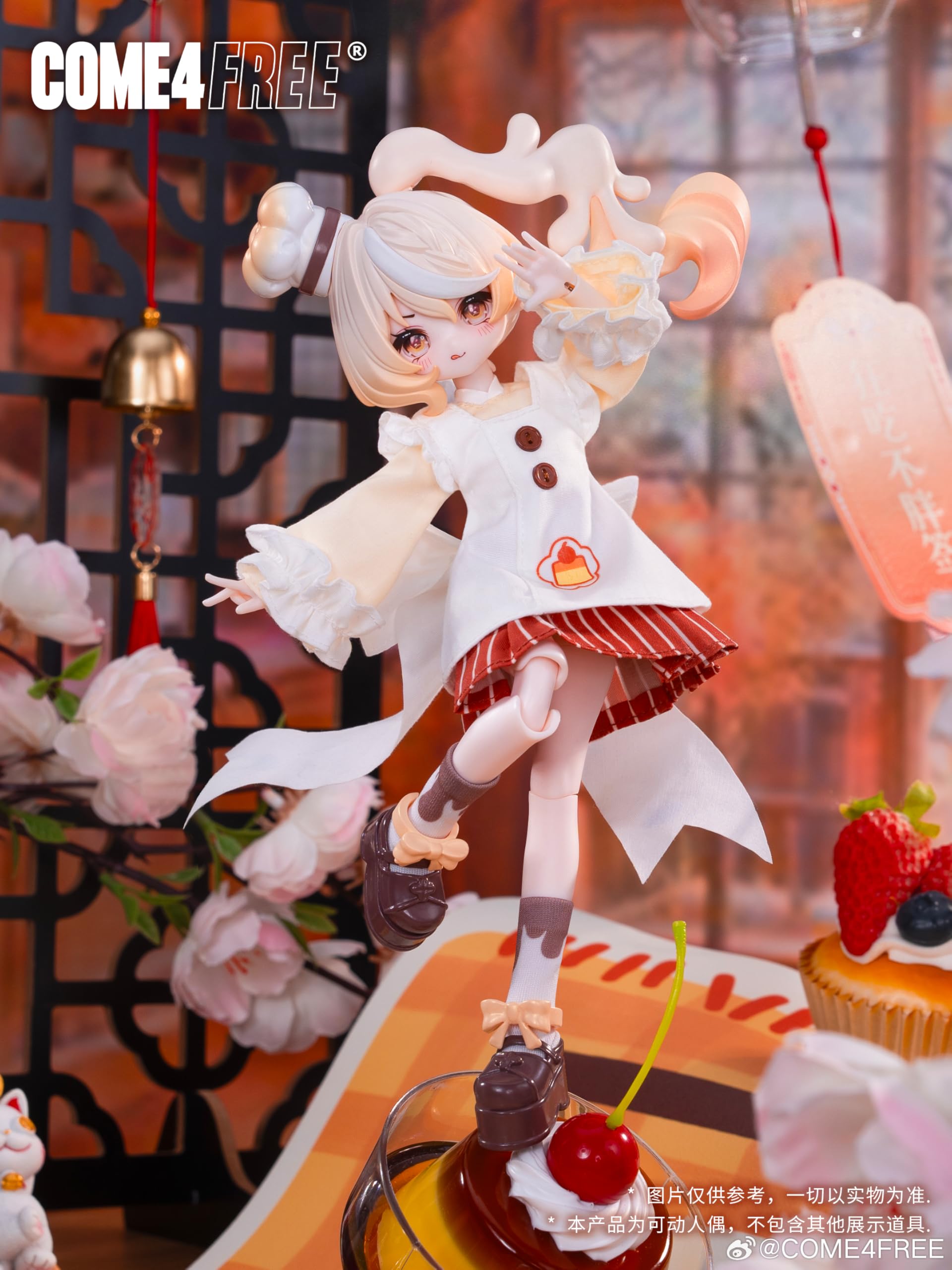 TOYVERSE COME4FREE BJD Minty Little Lucky Spirits Series, TangLi, edycja standardowa, 1 szt./20 cm, lalka BJD, ruchoma lalka, z ubraniami dla lalek, prezent urodzinowy, 15+
