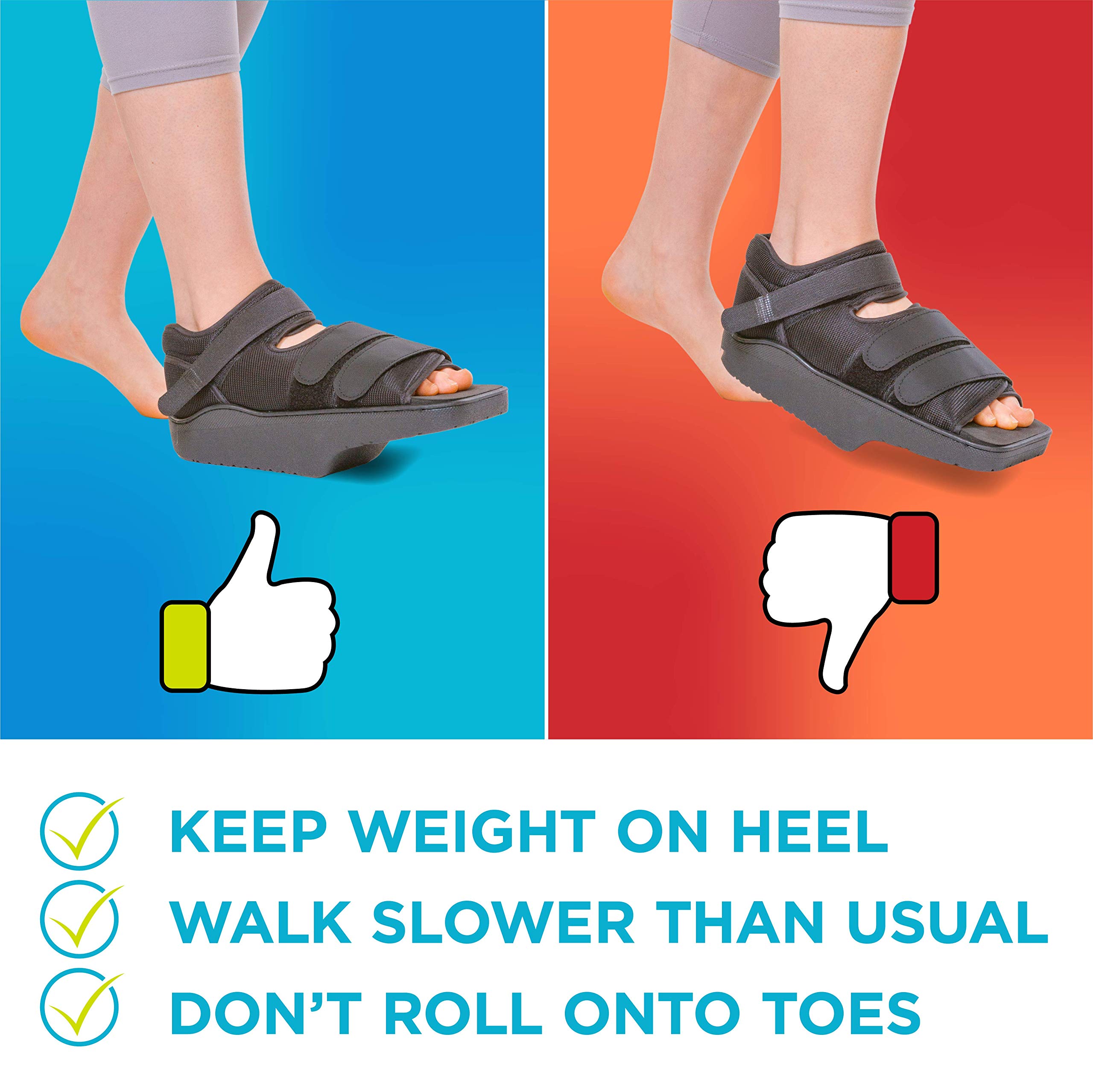 BRACEABILITY Orthowedge Forefoot OffLoading Healing Shoe NonWeight