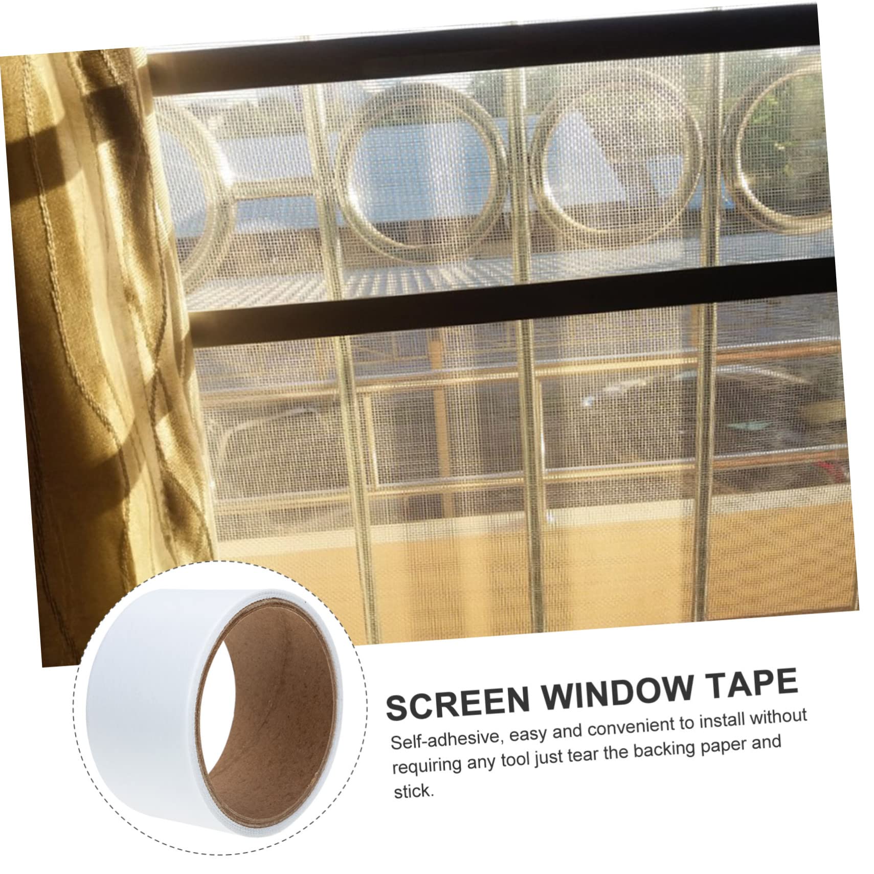 STOBOK 5 Rollen Screen Reparaturband Selbstklebend Stark Haftend für Verschiedene Oberflächen zur Reparatur von Löchern und Rissen Fliegengittern Türen und Zelten