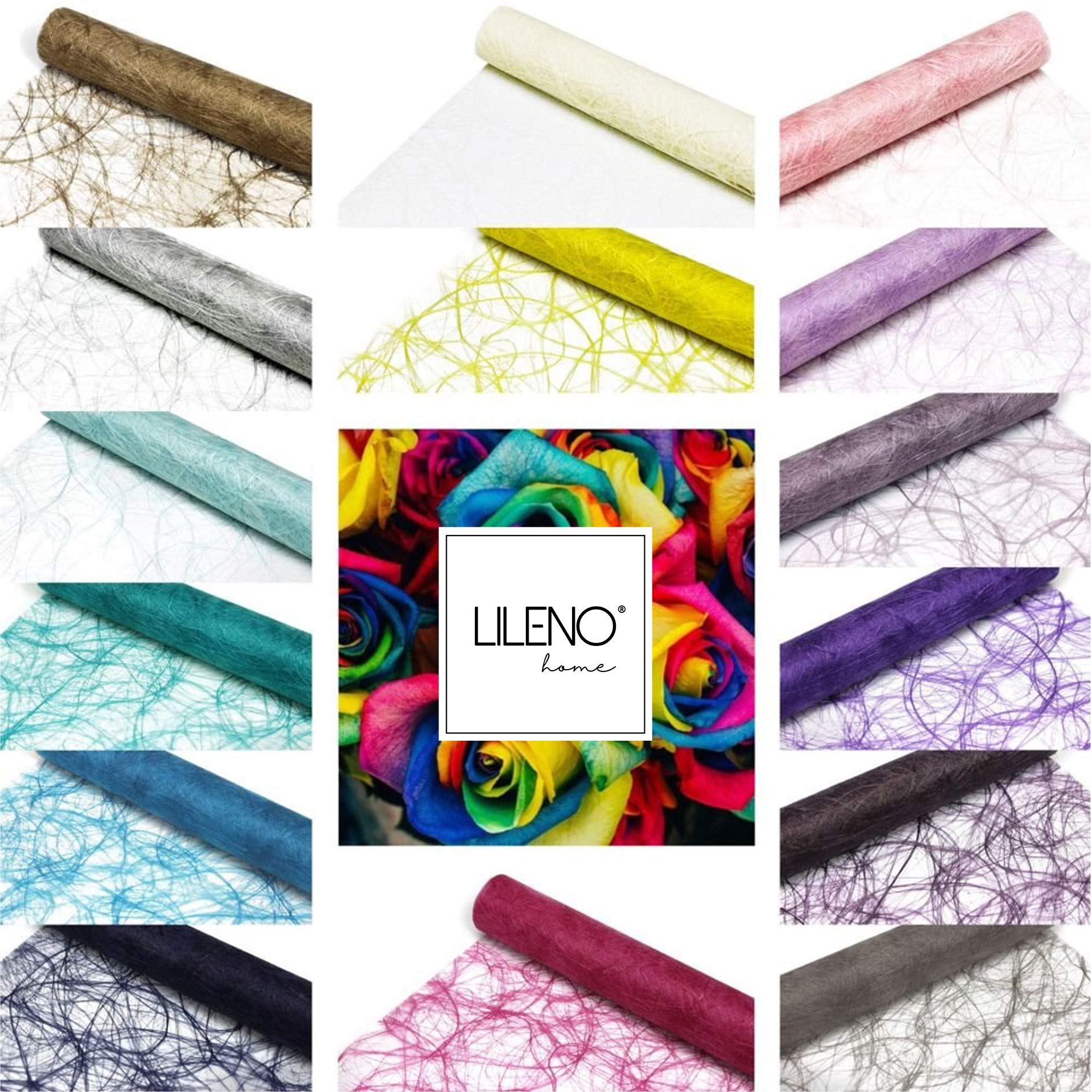LILENO HOME Runner Da Tavola In Rotolo 20 Cm X 25 M – Decorazione Multiuso Per Feste, Natale, Compleanni, Impermeabile E Riutilizzabile