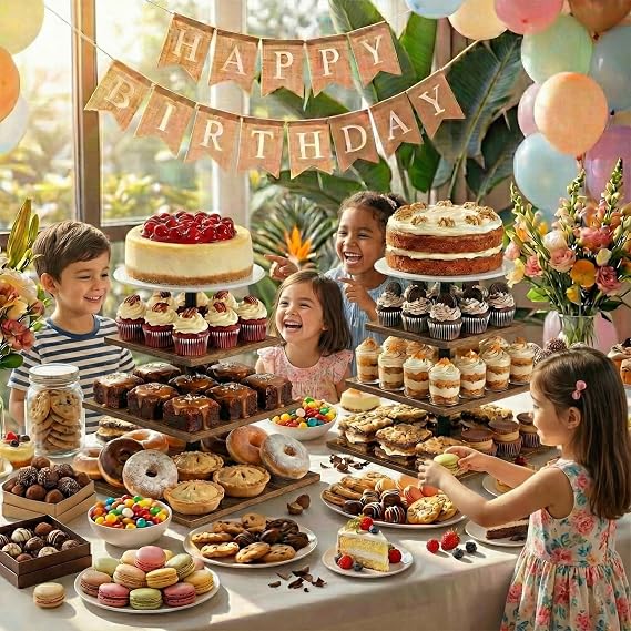 Wooden 4 Tier Cupcake Stand for 50 Cupcakes,Cupcake Holder,Cupcake Tower,Tiered Tray Stand for Birthday Bar Decor Weddings,Parties Events, Dark Brown