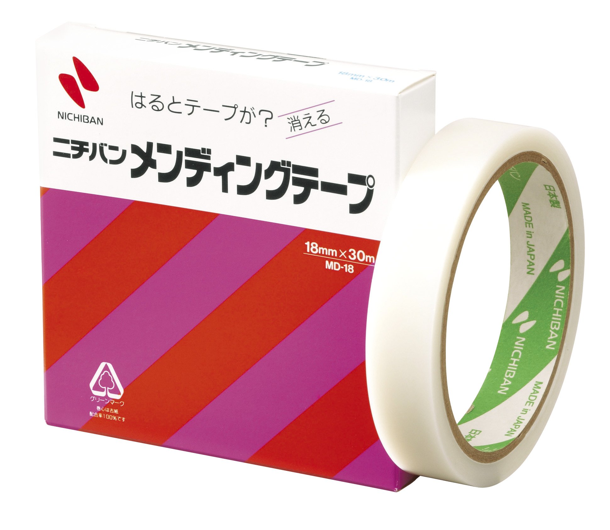Amazon.co.jp: ニチバン メンディングテープ 大巻 18mm×30m MD-18