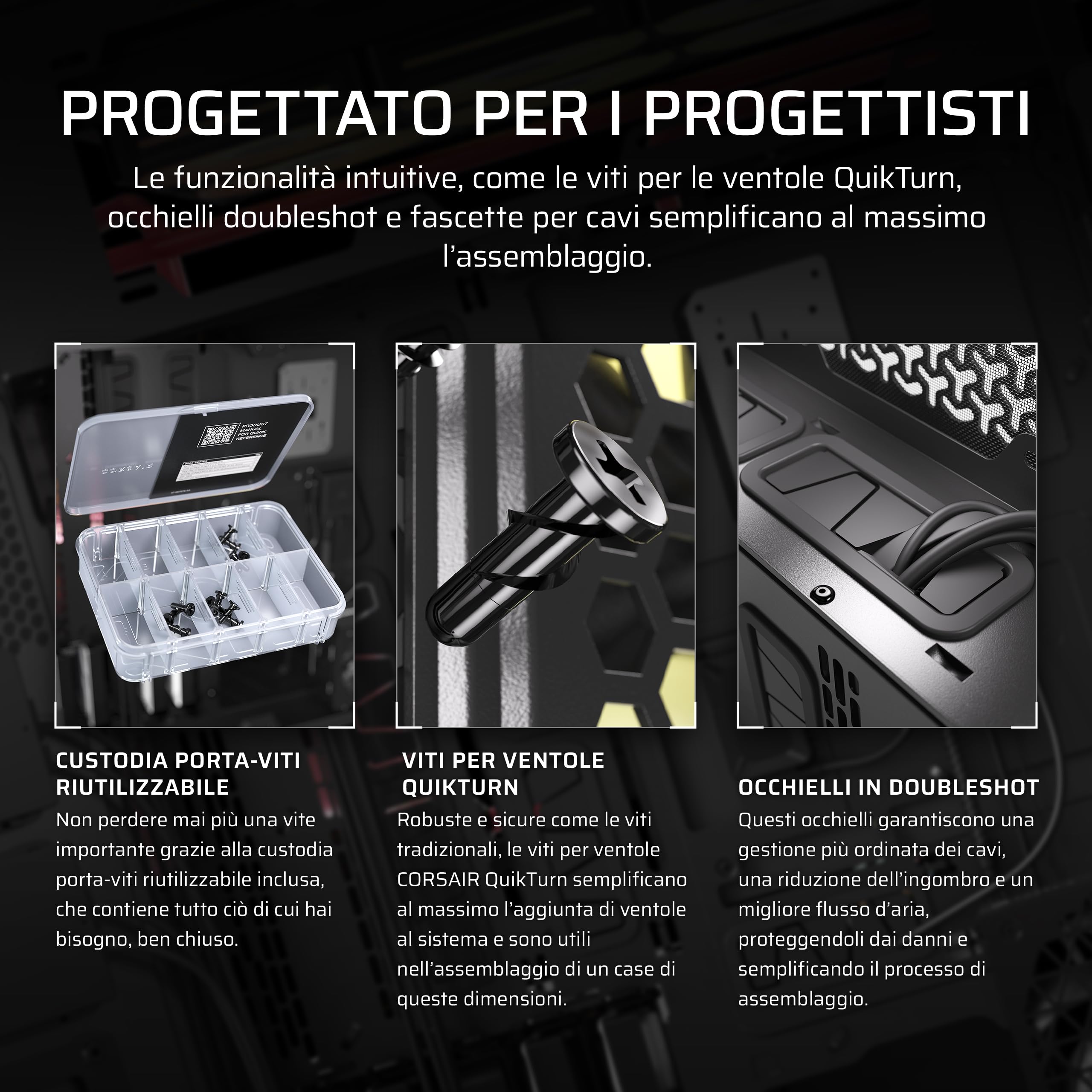 CORSAIR 9000D RGB AIRFLOW Case per PC Super Full-Tower – Spazio Mastodontico – Attacco ventole InfiniRail™ – Nessuna Ventola Inclusa – iCUE LINK System Hub Incluso – Nero