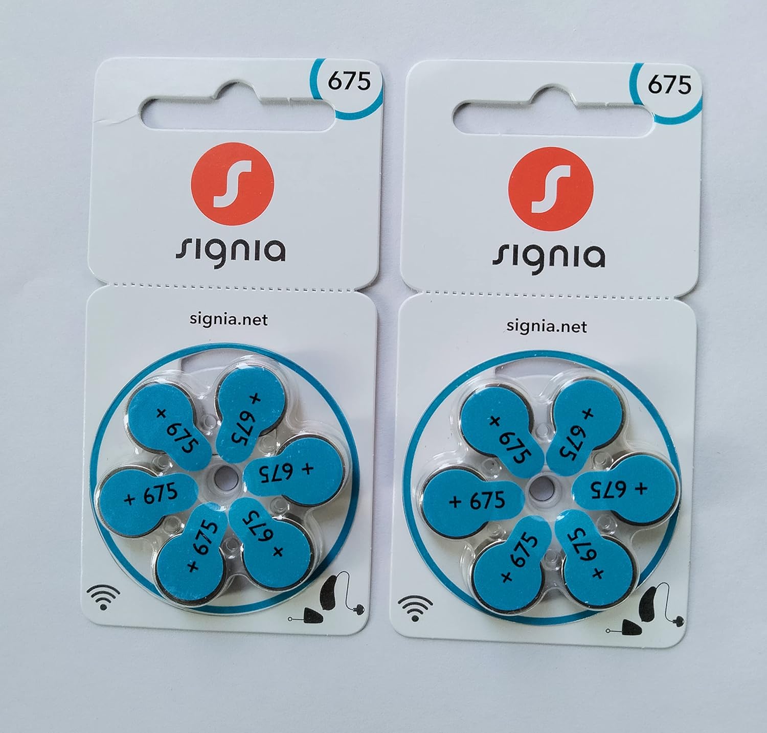 Signia Hearing Aid Battery Size 675, Pack of 2 Strip, Mercury Free (12