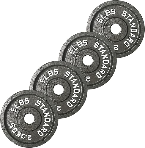 Iron Crush Paquete de 4 discos olímpicos de hierro fundido, pesas libres con agujero de 2 pulgadas, acabado Hammertone, para entrenamiento de fuerza