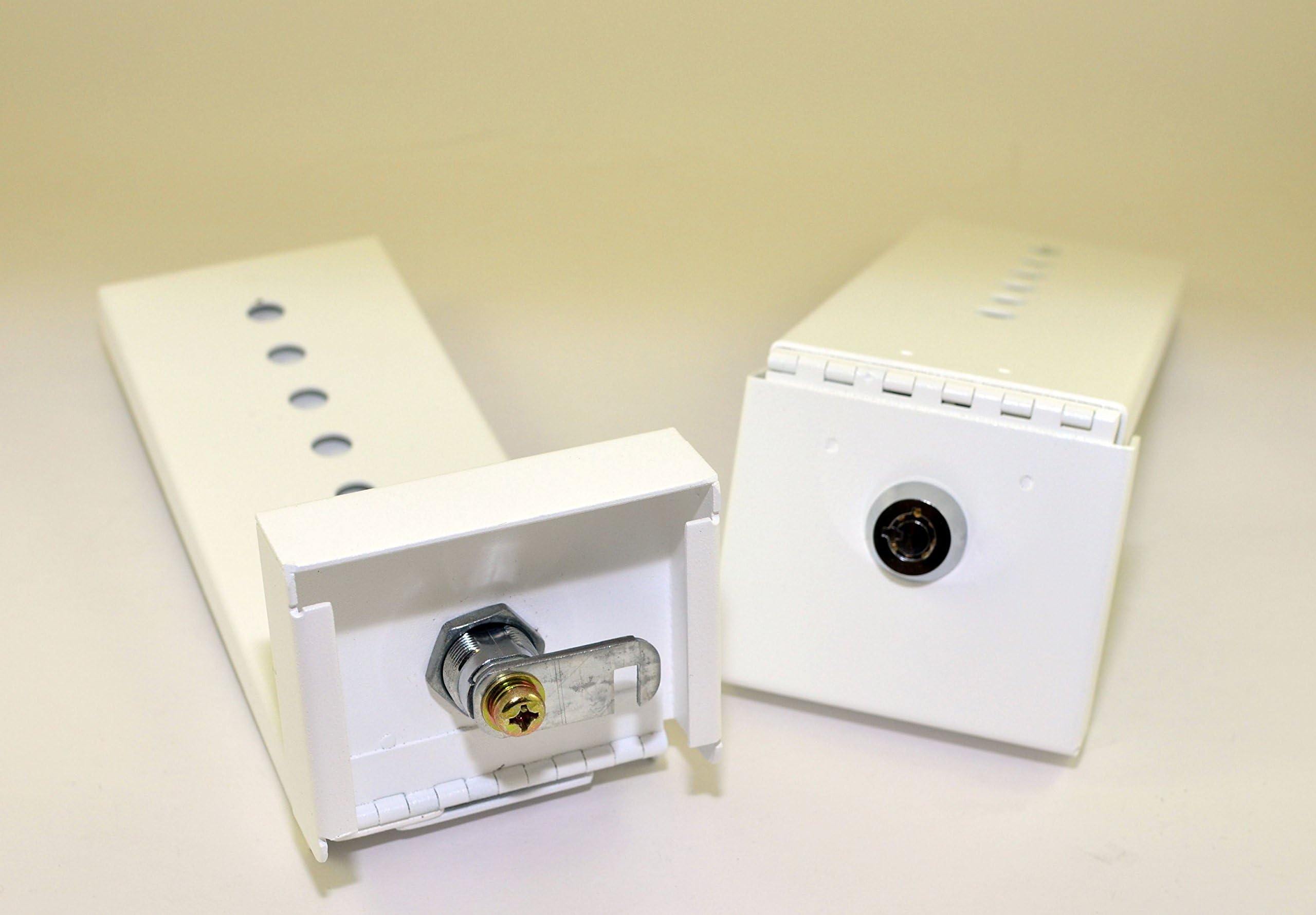 Hinged Fridge Lock, White, Keyed