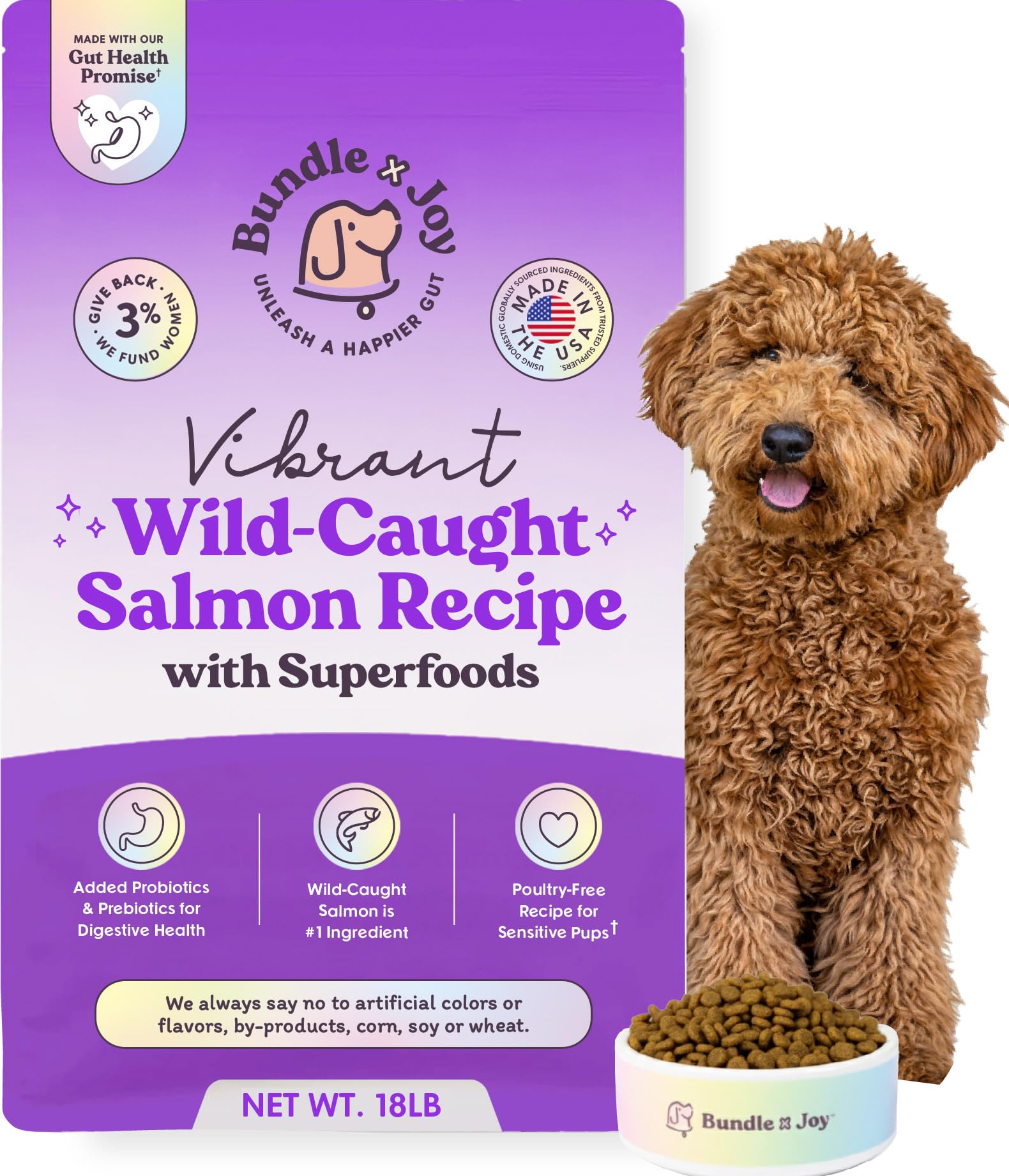 Amazon.com: Bundle x Joy Vibrant Probiotic Dog Food Dry, Salmon
