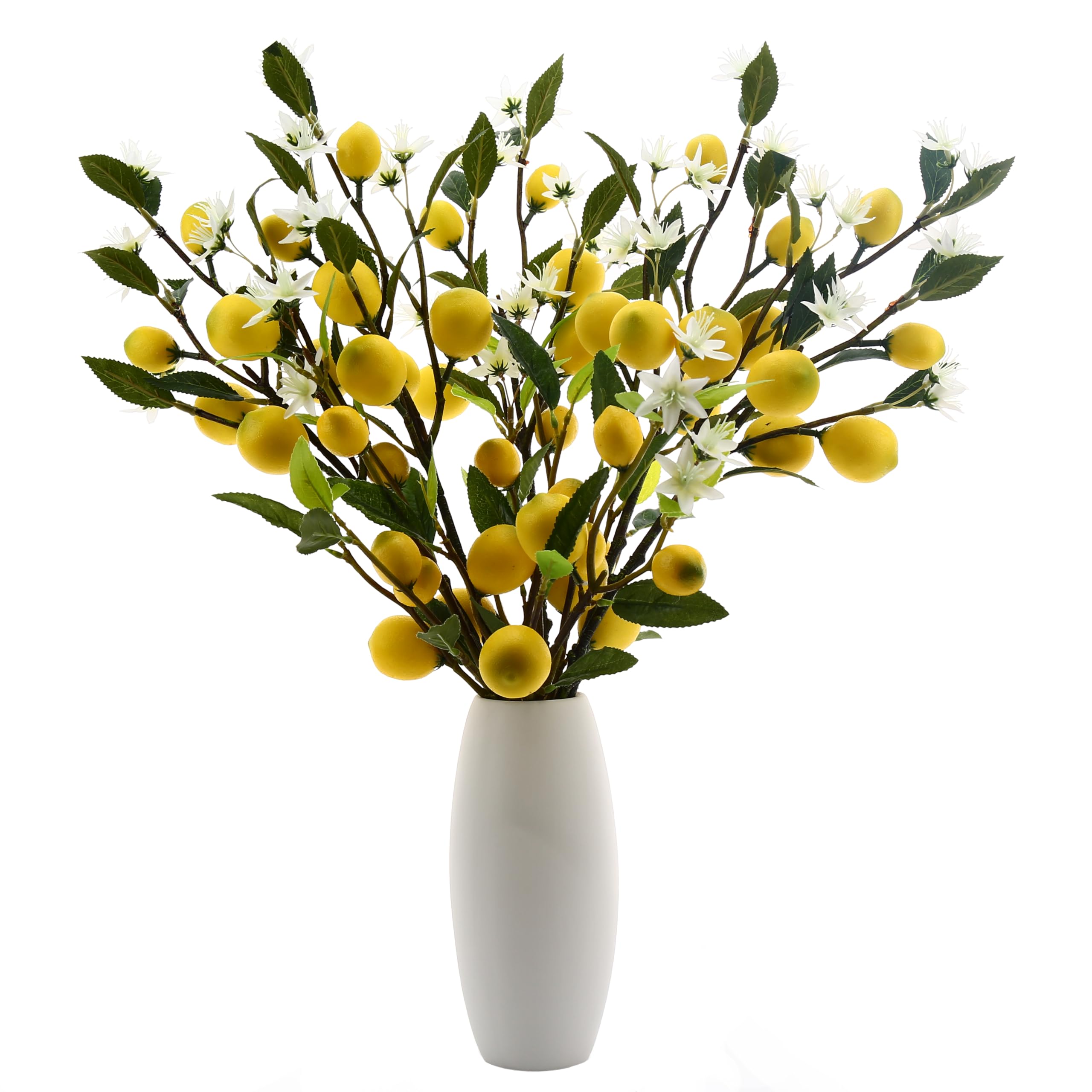 5pcs Artificial Lemon Little Fruit 24 Inch Lifelike artificial plants indoor lemon tree artificial artificial fruits for decoration