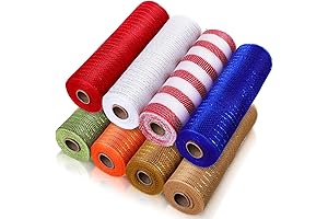 8 Rolls Timgle Deco Mesh Roll for Wreath Making