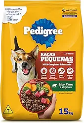 Ração Pedigree Carne e Vegetais Cães Adultos Raças Pequenas e Minis 15 kg