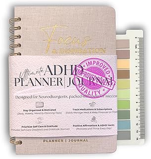 Neurodivergent ADHD Planner for Adults - Undated 90 Day Focus & Inspiration System