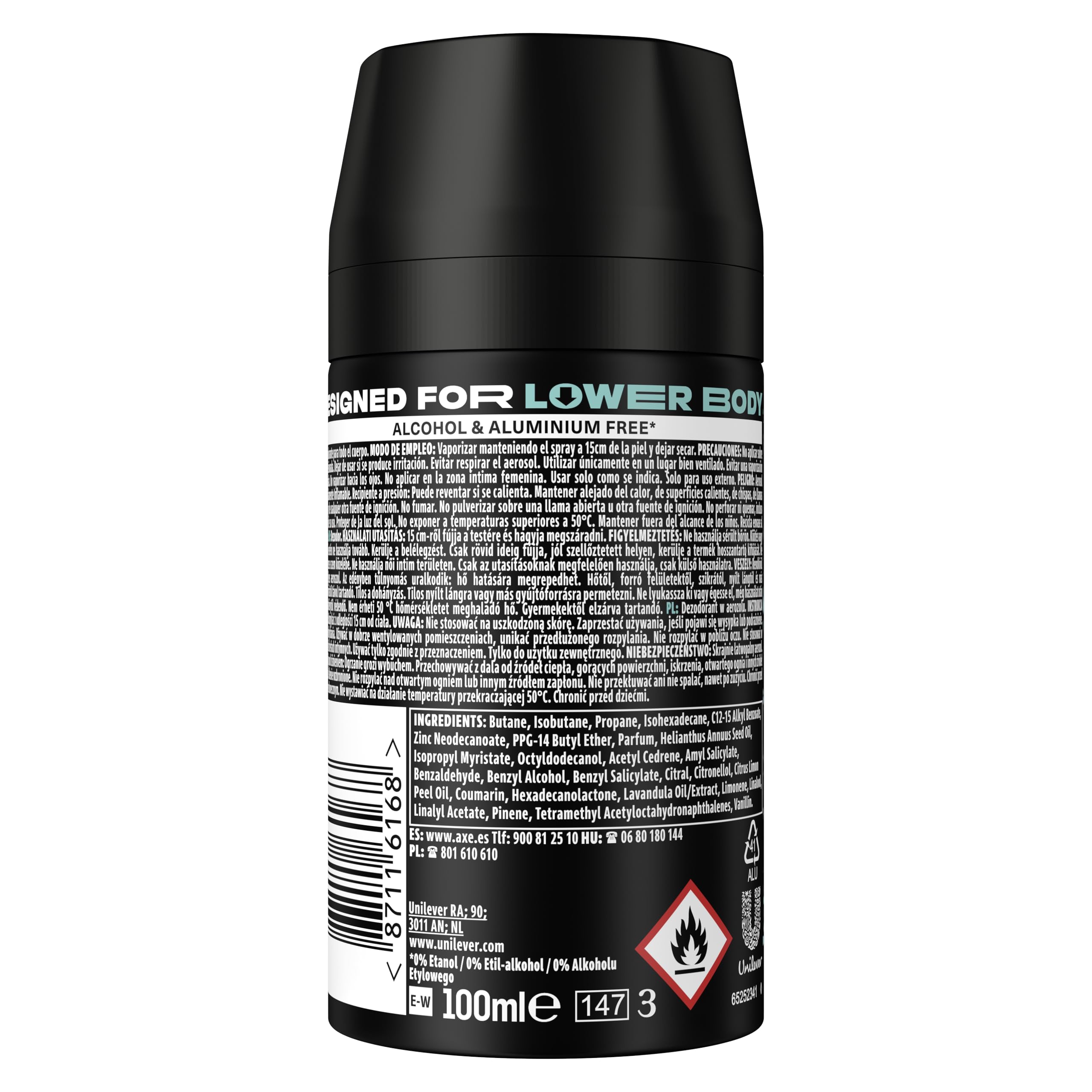 Axe All Over Body Coconut 100ml x6