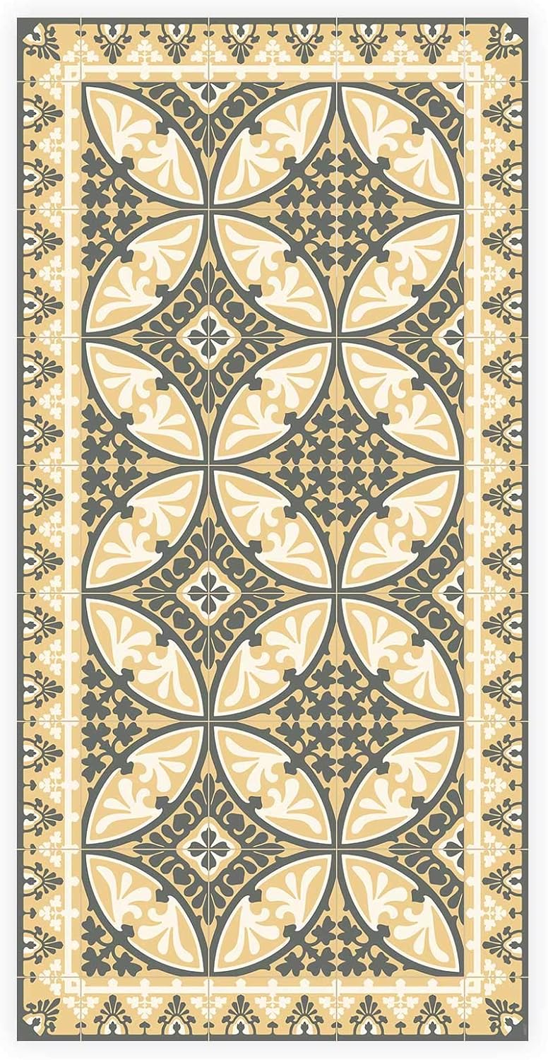 MAMUT Big Design Vinyl Floor Mat Paris (80 x 160 cm, Cream