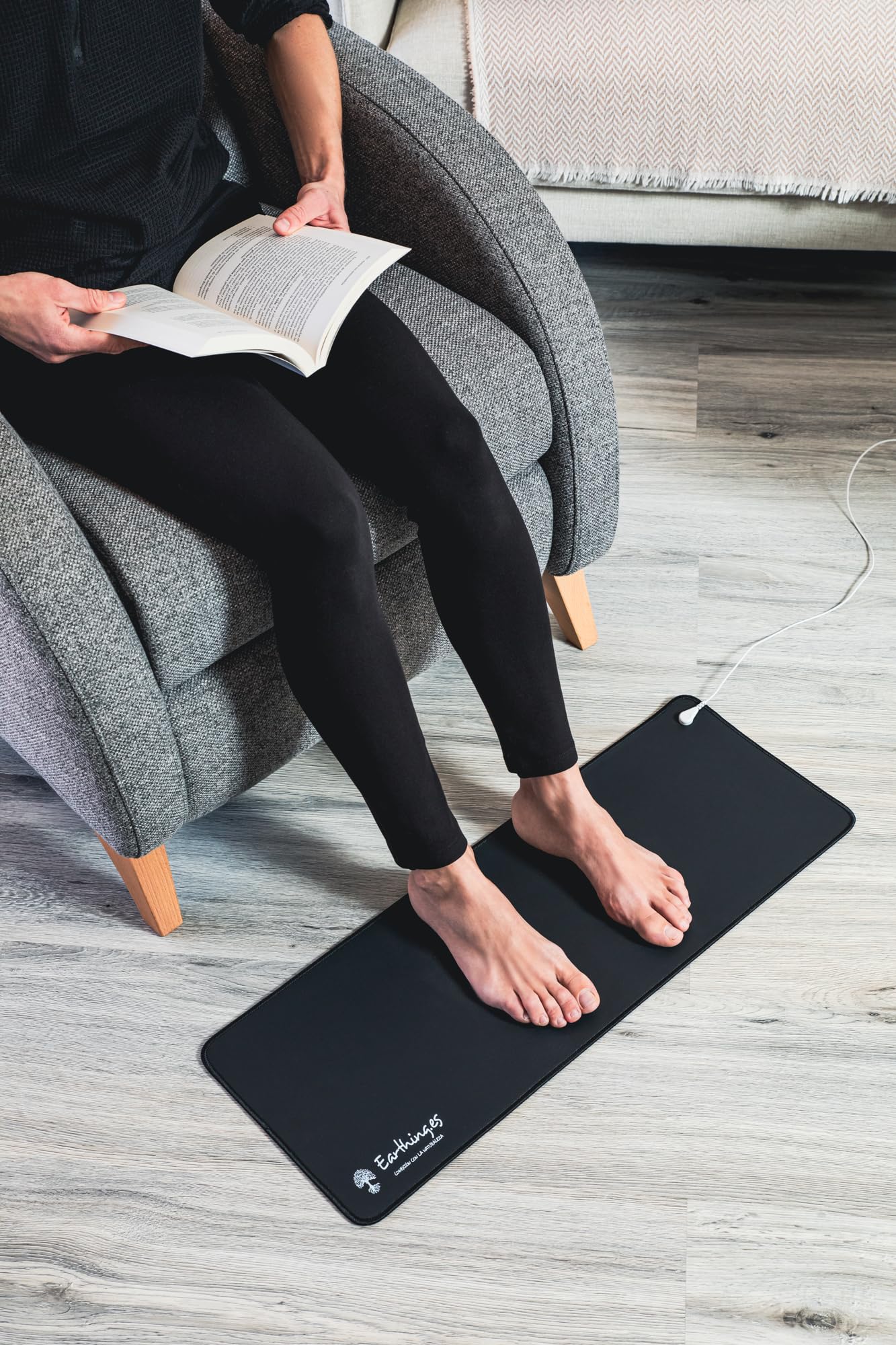 Tappetino Earthing Grounding per Connessione a Terra – Riduzione Stress, Miglioramento Sonno ed Equilibrio Energetico – Salute Naturale da Casa o Ufficio