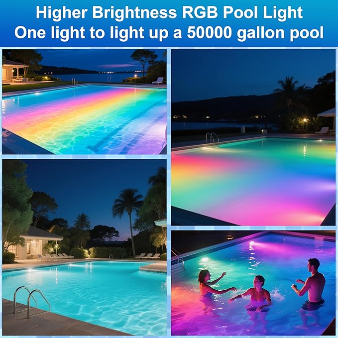 Foco LED para Piscina RGBW 75W Control Remoto E26 miniatura 4