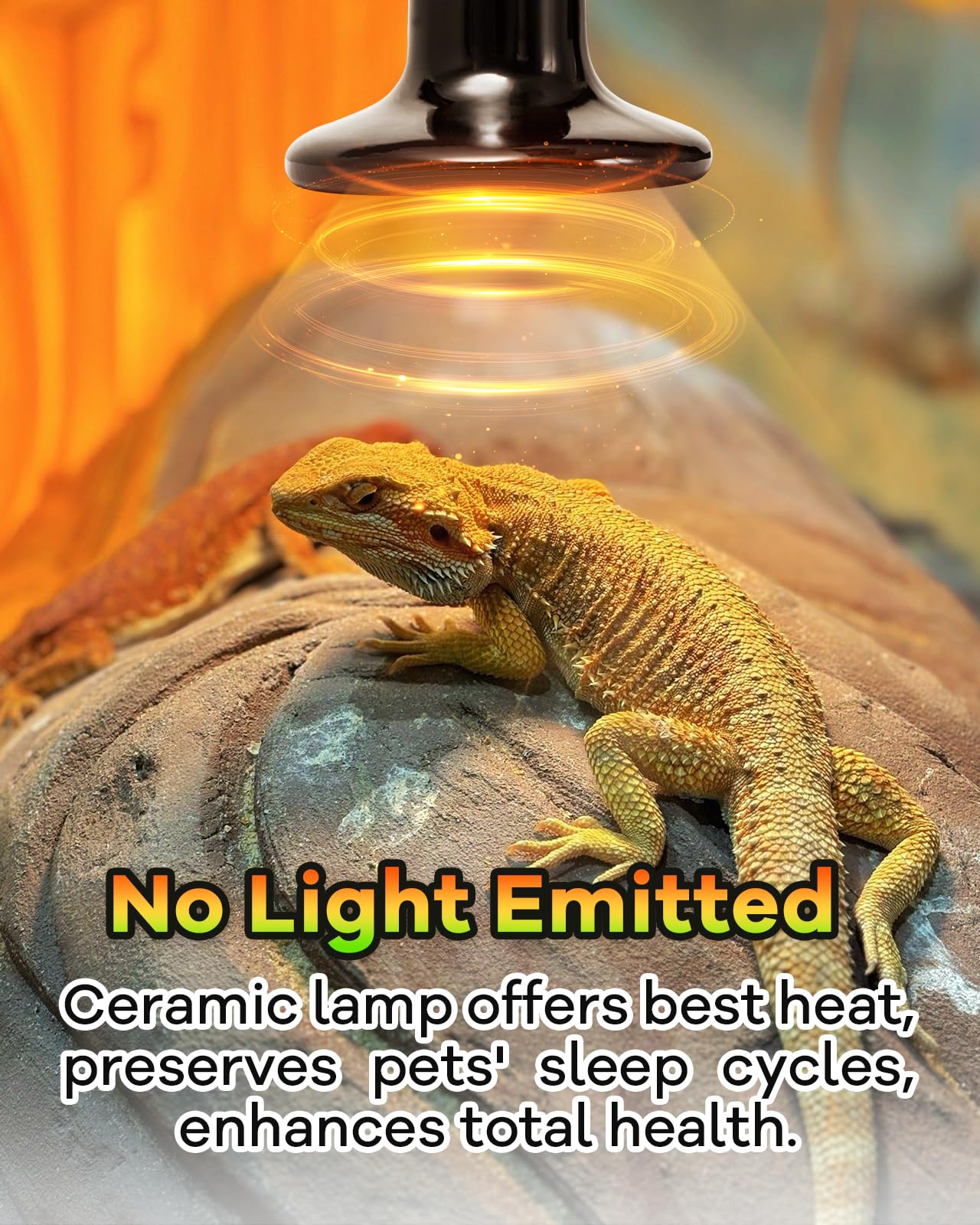 100W Ceramic Heat Emitter, 2 Pack Reptile Heat Bulbs, Ceramic Heat Lamp for Reptiles, Amphibian, Chicken, Dog, Cat, Snake, Chicken - image 2