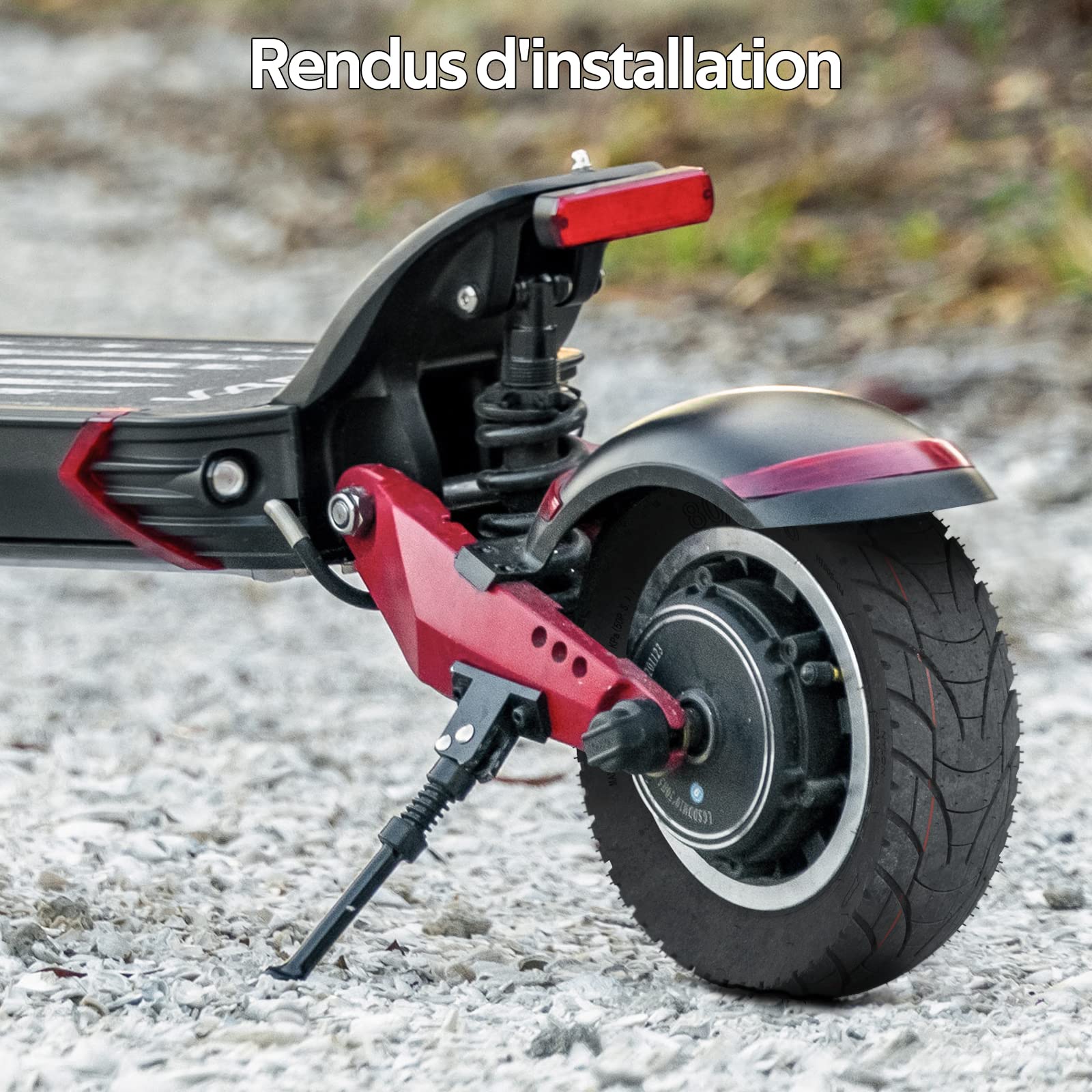 1PZ F3T-K65 Pneu et chambre à air 10x3.0 80/65-6 remplacement pour scooter électrique Kugoo M4 / M4 Pro Zero 10X, pour roue 90/65-6.5 255x80