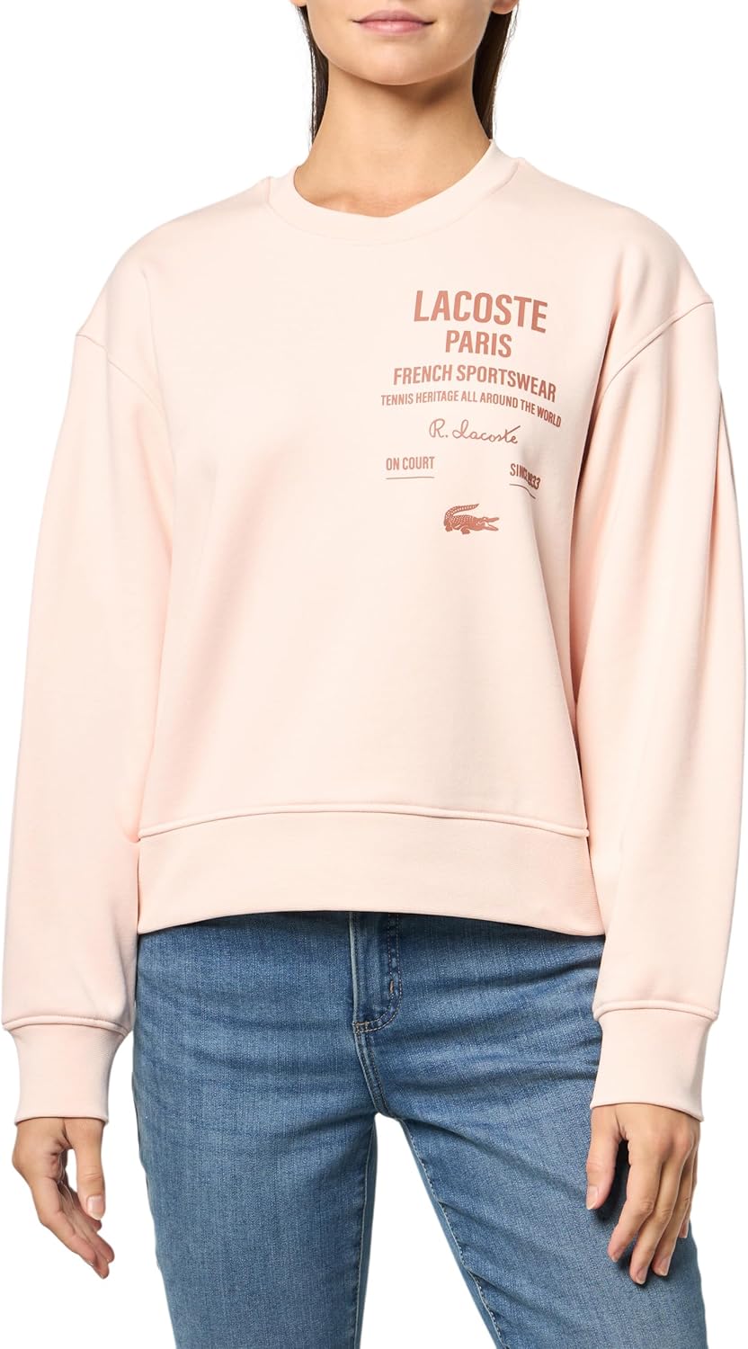 Lacoste womens Heritage Crew Neck Sweatshirt - Image 5